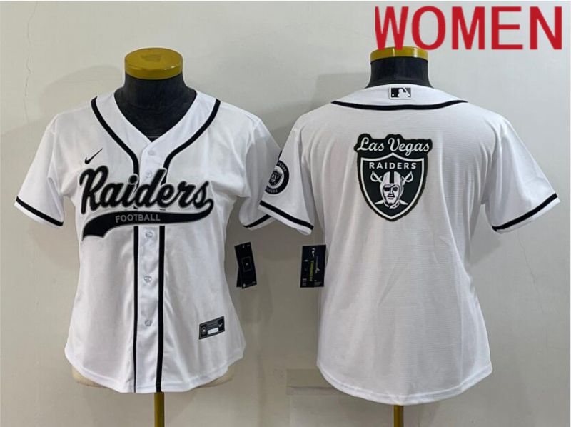Cheap Women Oakland Raiders Blank White 2022 Nike Co branded NFL Jersey